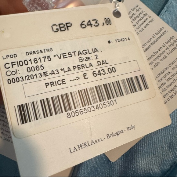 La Perla Nightgown Ruffles Lace Delicate Feminine NO BELTSize 2 small NWT $864 - Picture 8 of 12